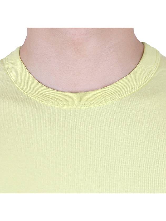 Tonal Fox Head Patch Regular Short Sleeve T-Shirt Lemon Yellow - MAISON KITSUNE - BALAAN 7