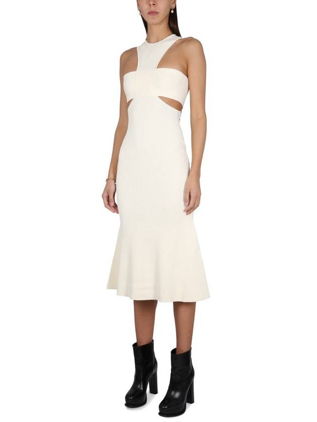 midi dress 734602 Q1A479004 IVORY - ALEXANDER MCQUEEN - BALAAN 3