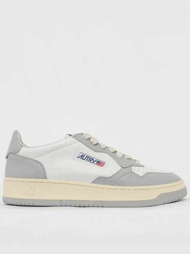 Men's Medalist Low Leather Sneakers Grey White - AUTRY - BALAAN 2