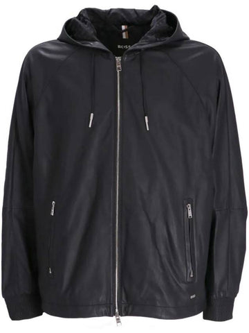 hooded leather jacket 50499328 - HUGO BOSS - BALAAN 1