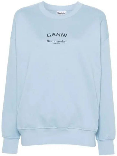 Logo Sweatshirt Blue - GANNI - BALAAN 2