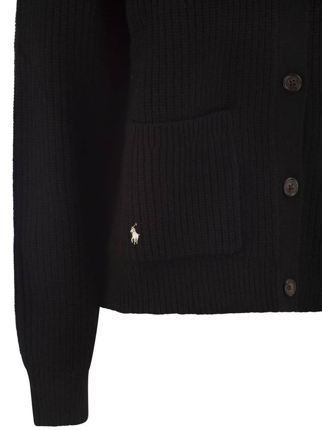 Wool and cashmere v-neck cardigan - POLO RALPH LAUREN - BALAAN 4