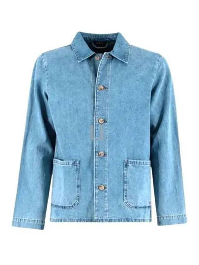 Kerlouan Logo Denim Jacket Pale Blue - A.P.C. - BALAAN 2