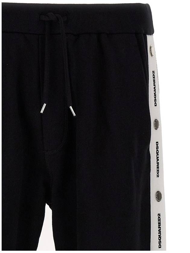 Straight Pants S74KB0866S25551900 White Black - DSQUARED2 - BALAAN 5