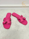 Used luxury goods Lewis IT 36 5 Rose Vinicunca Oran sandal slippers - HERMES - BALAAN 3