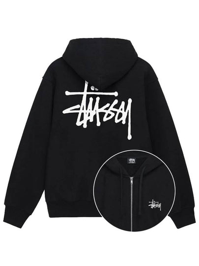 Basic Hooded Zip Up Black - STUSSY - BALAAN 2