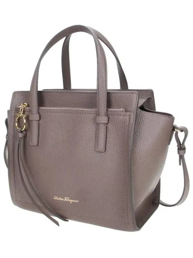 Amy Double Small Tote Bag Cumin - SALVATORE FERRAGAMO - BALAAN 3