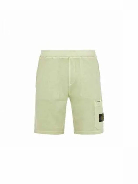 Wappen Patch Garment Dyed Bermuda Shorts Light Green - STONE ISLAND - BALAAN 2