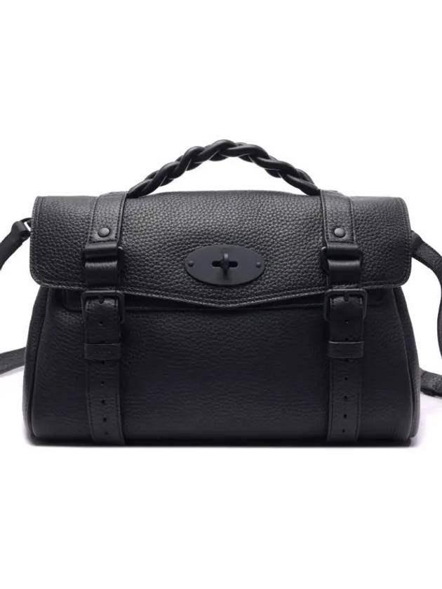 Alexa Medium Heavy Grain Tote Bag Black - MULBERRY - BALAAN 2