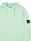 Signature Logo Patch Hoodie Light Green - STONE ISLAND - BALAAN 4