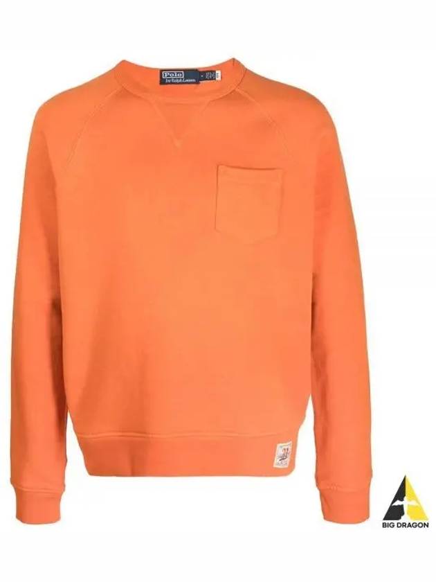 Pocket Patch Sweatshirt Orange - POLO RALPH LAUREN - BALAAN 2