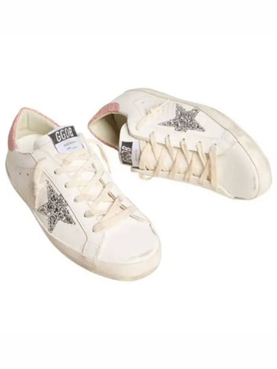 Superstar Pink Tab Leather Low Top Sneakers White - GOLDEN GOOSE - BALAAN 2