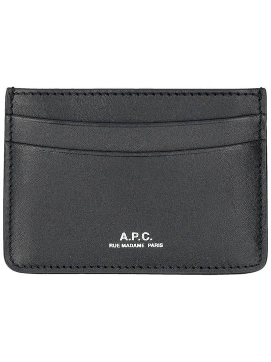 Andre Logo Card Wallet Black - A.P.C. - BALAAN 1
