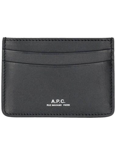 Andre Logo Card Wallet Black - A.P.C. - BALAAN 1