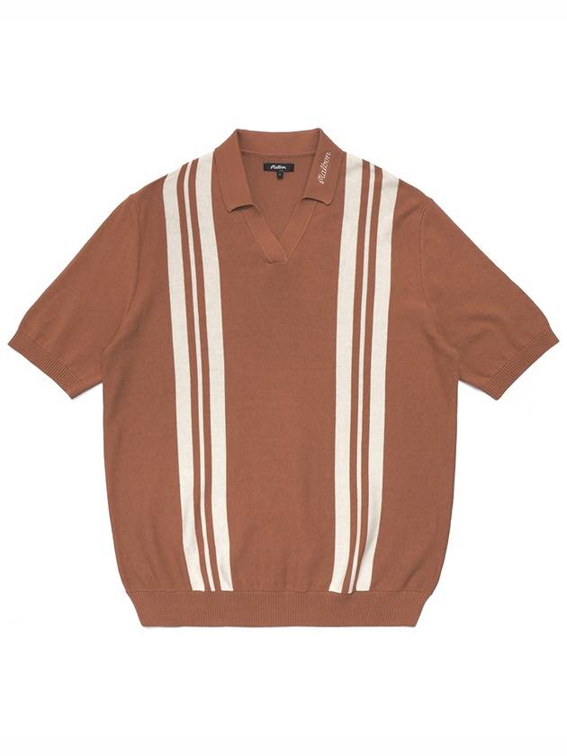 Health SeekersGolfers Perennial Striped Knit ORANGE M3313LKT04ORG - MALBON GOLF - BALAAN 2