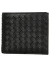 Intrecciato Weaving Half Wallet Black - BOTTEGA VENETA - BALAAN 2