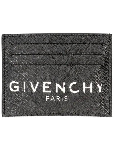 Vintage Signature Logo 3 Fold Card Wallet Black - GIVENCHY - BALAAN 1