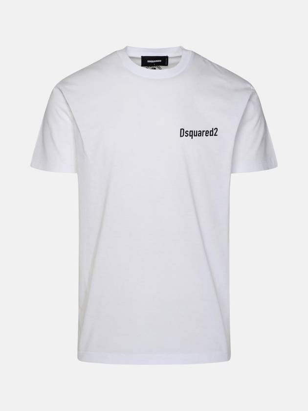 Cool Fit Logo Short Sleeve T Shirt White - DSQUARED2 - BALAAN 1