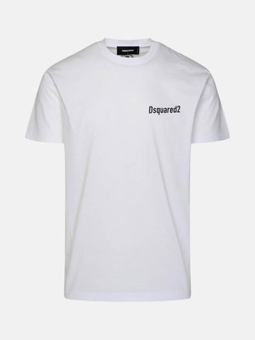 Cool Fit Logo Short Sleeve T Shirt White - DSQUARED2 - BALAAN 1