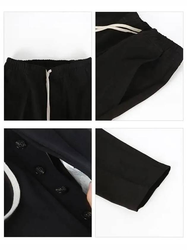 Drawstring Cropped Baggy Pants Black - RICK OWENS - BALAAN.