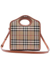 Check Mini Pocket Tote Bag Beige - BURBERRY - BALAAN 5