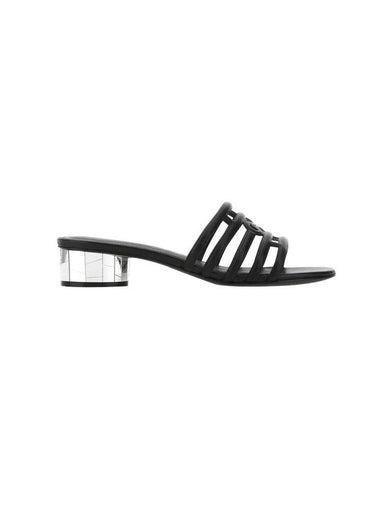 Salvatore Women's Pin Sandals Heel Black - SALVATORE FERRAGAMO - BALAAN 1