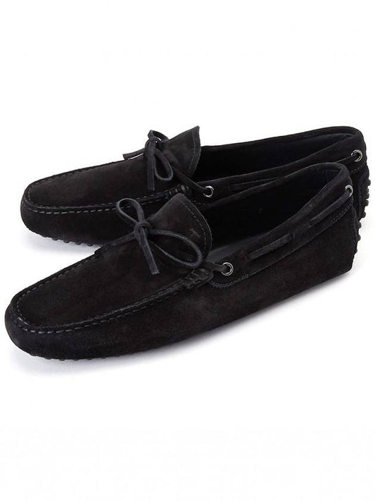 Men's Gommino Suede Driving Shoes Black - TOD'S - BALAAN 2