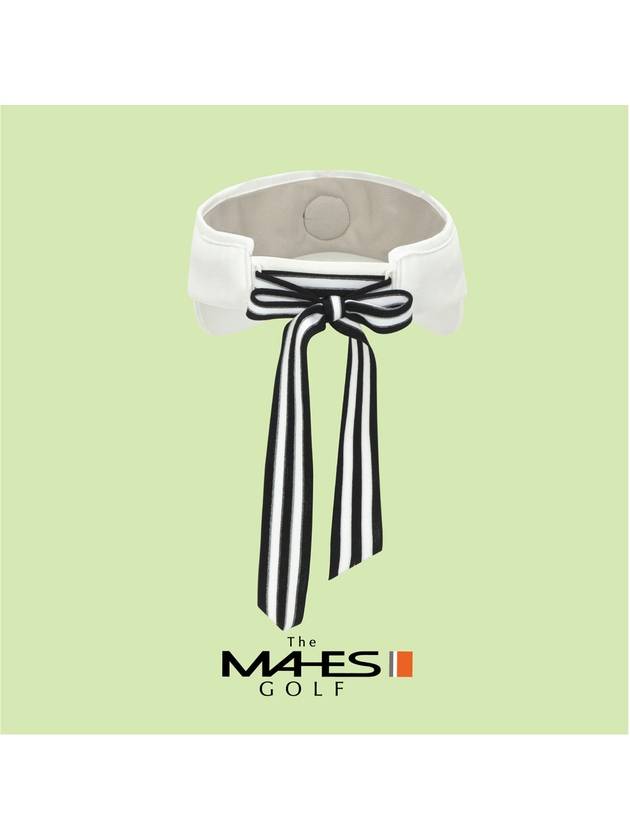 Logo sun cap visor white orange label high top ribbon sun cap EC00704 - MAHES - BALAAN 3