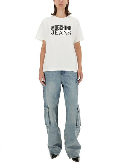 T-SHIRT WITH LOGO - MOSCHINO - BALAAN 2