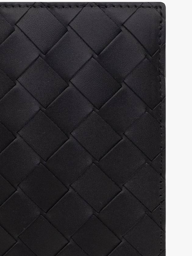 Intrecciato Leather Passport Wallet Black - BOTTEGA VENETA - BALAAN 6