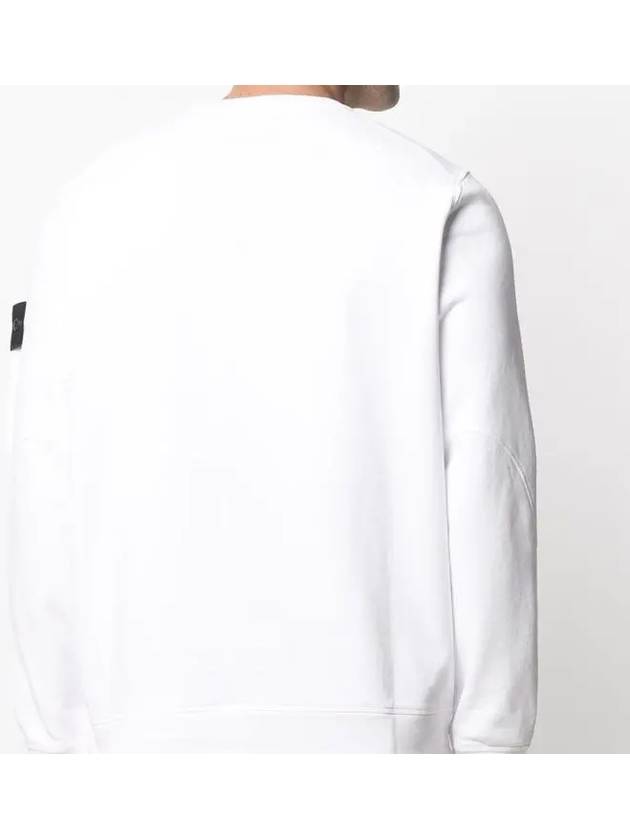 Wappen Side Zipper Pocket Sweatshirt White - STONE ISLAND - BALAAN 6