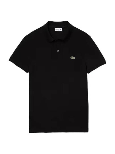 Slim Fit Short Sleeve Polo Shirt Black - LACOSTE - BALAAN 2