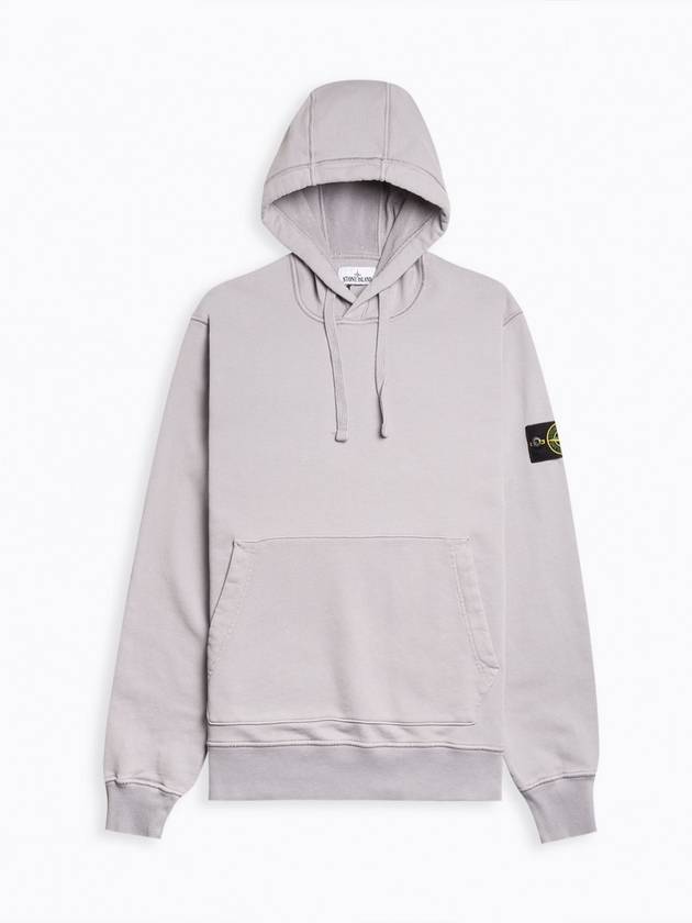 Wappen Patch Garment Dyed Hood Light Gray - STONE ISLAND - BALAAN 3