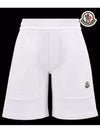 Kids Fleece Shorts White 8H00010 809AG 002 4A 6A - MONCLER - BALAAN 2