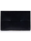 Maxi Intrecciato Leather Clutch Bag Black - BOTTEGA VENETA - BALAAN 1