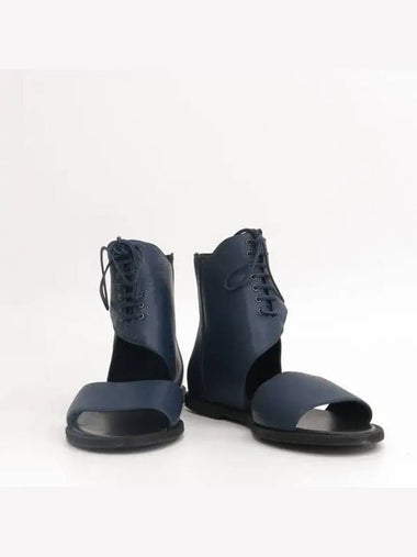 JN22060 Navy Leather Women s Sandals 240MM - JIL SANDER - BALAAN 1