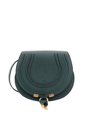 Marcie Saddle Small Grained Leather Cross Bag Dark Green - CHLOE - BALAAN 1