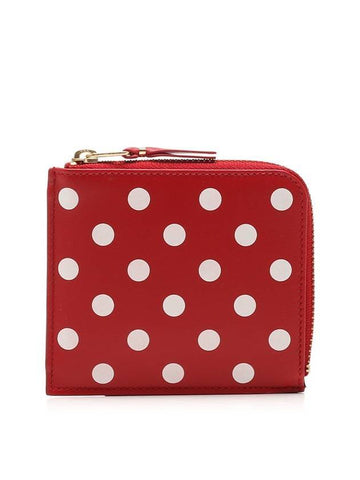 Polka Dot Zipper Coin Purse Red - COMME DES GARCONS WALLET - BALAAN 1