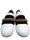 Gold Hardware Chain Calfskin Low Top Sneakers Black White - GIVENCHY - BALAAN 3