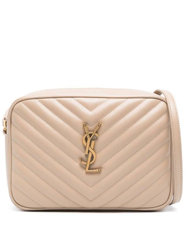 Lou Logo Quilting Cross Bag Beige - SAINT LAURENT - BALAAN 2