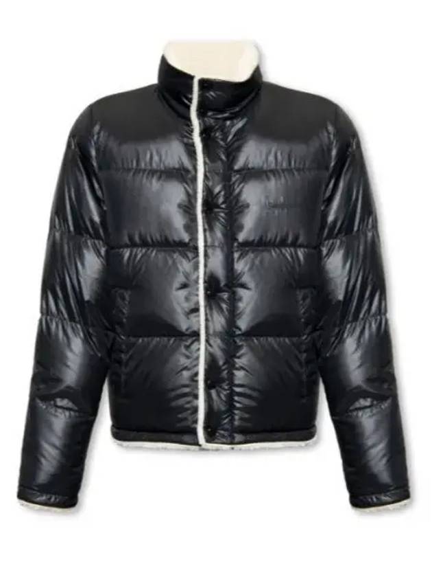 Shearling Lining Nylon Down Puffer Jacket Black - SAINT LAURENT - BALAAN 2