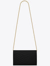 Monogram Matelasse Chain Shoulder Bag Black - SAINT LAURENT - BALAAN 4