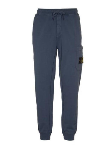 Compass Patch Cotton Track Pants Avio Blue - STONE ISLAND - BALAAN 1