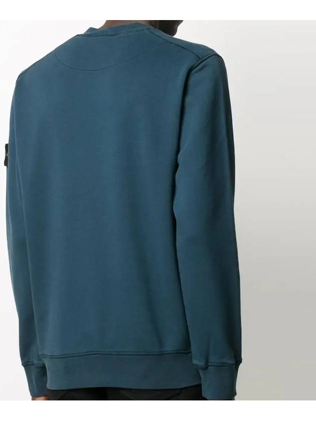 Garment Dyed Cotton Crewneck Sweatshirt Navy - STONE ISLAND - BALAAN 5