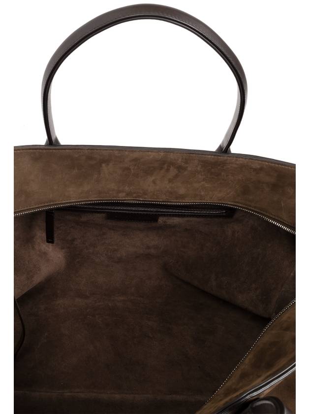 Bottega Veneta Suede Shopper Bag, Men's, Brown - BOTTEGA VENETA - BALAAN 5