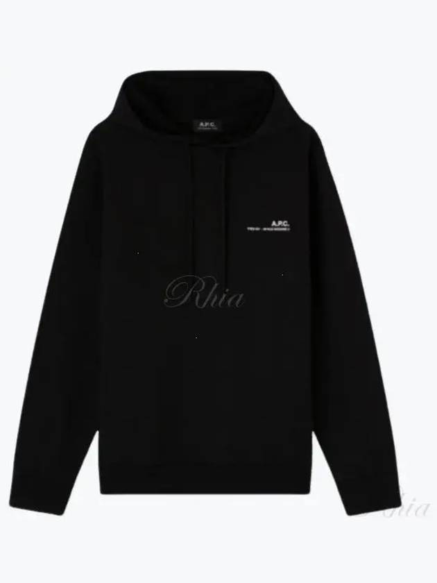 Item H Small Logo Cotton Hoodie Black - A.P.C. - BALAAN 2