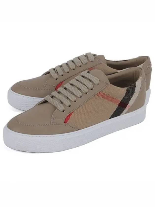 Women's House Check Low Top Sneakers Beige - BURBERRY - BALAAN 2