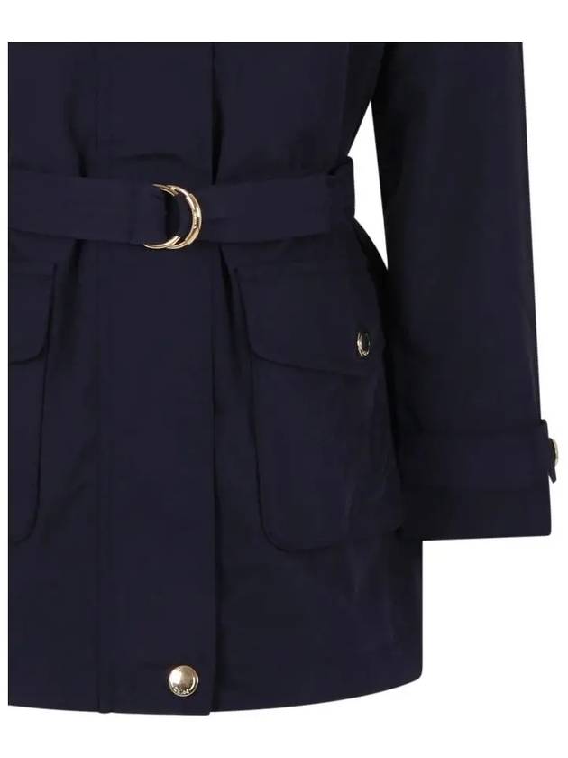 Kids Women s Belted Hooded Jacket Navy C16433 859 - CHLOE - BALAAN 4