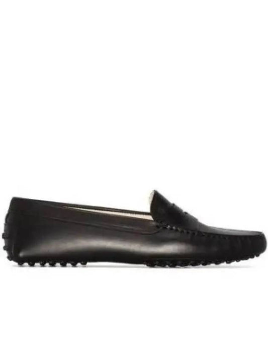Women's Gommino Leather Driving Shoes Black - TOD'S - BALAAN 2