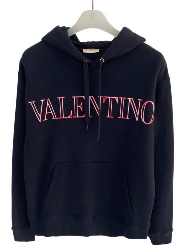 neon logo hooded sweatshirt xv3mf21k 85l - VALENTINO - BALAAN 1